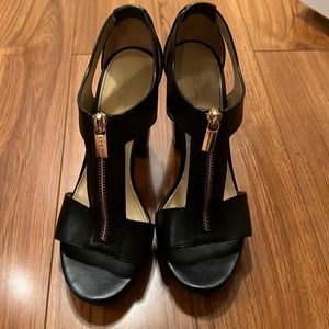 Michael Kors Black Zip up Heels